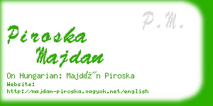 piroska majdan business card